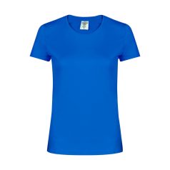   Tricou cu maneca scurta, la baza gatului, Casual, Femei, Keya, 2410E20114, Bumbac, Albastru, M