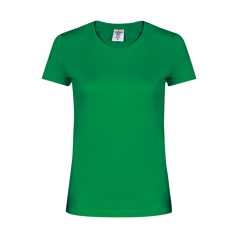   Tricou cu maneca scurta, la baza gatului, Casual, Femei, Keya, 2410E20134, Bumbac, Verde, M