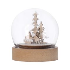   Glob de zapada ornament Craciun, 2410E25398, Everestus, ø79 x 85 mm, Acril, Natur