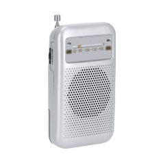   Radio FM design vintage, 2410E24200, Everestus, 68 x 126 x 30 mm, Argintiu