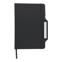   Agenda cu pix inclus, A5, Velina, 2410E24357, Everestus, 158 x 215 x 17 mm, Piele ecologica, Negru