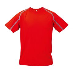   Sport t-shirt, unisex, S, S-XXL, 20FEB16728, Poliester, Rosu, Gri