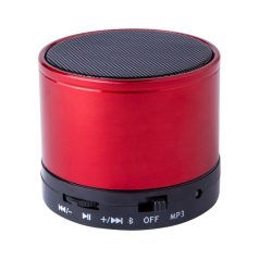   Bluetooth speaker, ø59×50 mm, Everestus, 20FEB10654, Metal, Plastic, Rosu, Negru