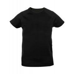   Kids sport t-shirt, unisex, 43955, 4-5, 6-8, 10-12, 20FEB16903, Poliester, Negru