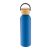 Sticla de apa bidon sport, Everestus, 42FEB231097, 600 ml, Ø66x230 mm, Aluminiu, Bambus, Albastru