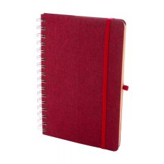   Agenda, Everestus, 42FEB231436, A5, Dictando, Coperta cu spirala, 70 file, 150x210x15 mm, Poliester, Hartie, Rosu