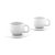 Set 2 cani expresso, 85 ml, 2410E25539, Everestus, 130 x 130 x 87 mm, Ceramica, Alb