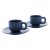 Set 2 cani expresso, 85 ml, 2410E25536, Everestus, 130 x 130 x 87 mm, Ceramica, Albastru dark