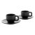 Set 2 cani expresso, 85 ml, 2410E25535, Everestus, 130 x 130 x 87 mm, Ceramica, Negru