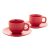 Set 2 cani cappuccino, 200 ml, 2410E25543, Everestus, 160 x 160 x 110 mm, Ceramica, Rosu