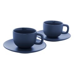   Set 2 cani cappuccino, 200 ml, 2410E25541, Everestus, 160 x 160 x 110 mm, Ceramica, Albastru dark