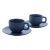 Set 2 cani cappuccino, 200 ml, 2410E25541, Everestus, 160 x 160 x 110 mm, Ceramica, Albastru dark