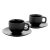 Set 2 cani cappuccino, 200 ml, 2410E25540, Everestus, 160 x 160 x 110 mm, Ceramica, Negru