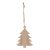 Ornament brad Craciun, 2410E25433, Everestus, 63 x 80 x 2 mm, Lemn, Natur