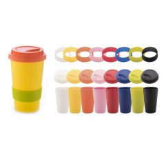   Customisable Cana termos, 400 ml, ø85×155 mm, 20FEB8603, Plastic, Silicon, Multicolor